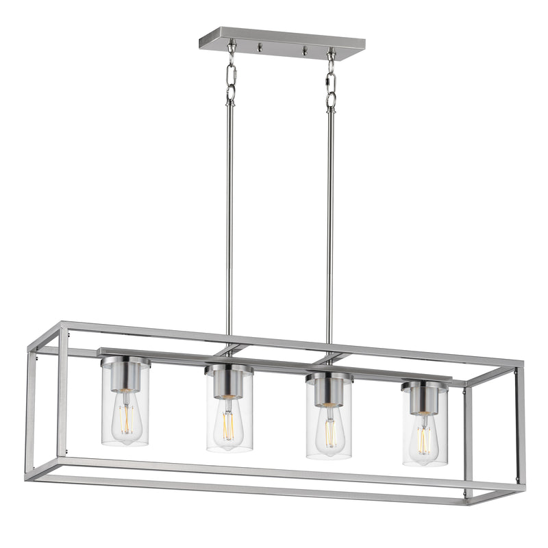 Maxim 10288CLSN Lateral 4 Light Linear Pendant | Satin Nickel