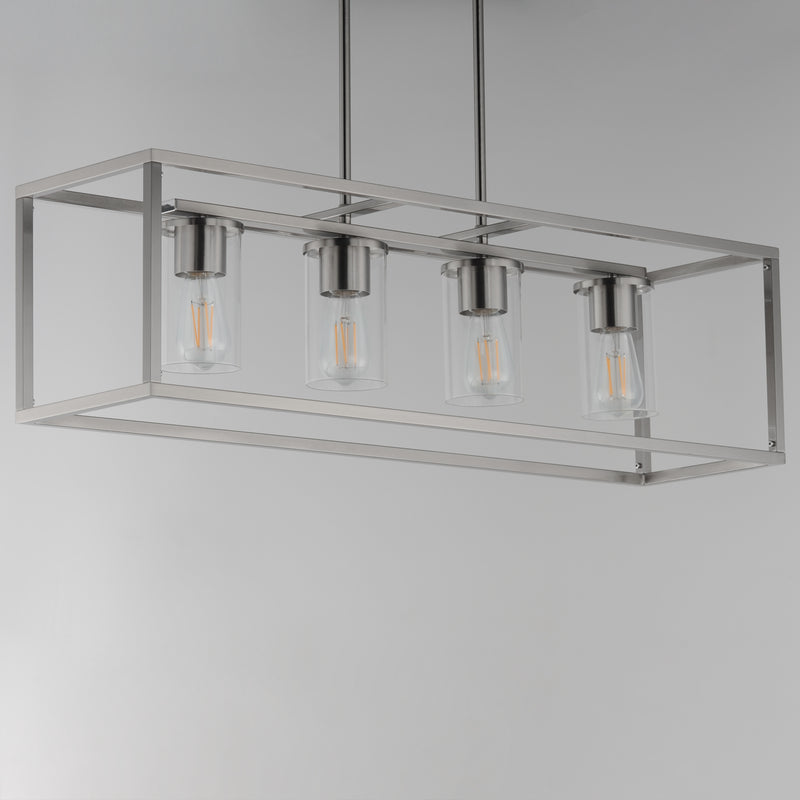 Maxim 10288CLSN Lateral 4 Light Linear Pendant | Satin Nickel