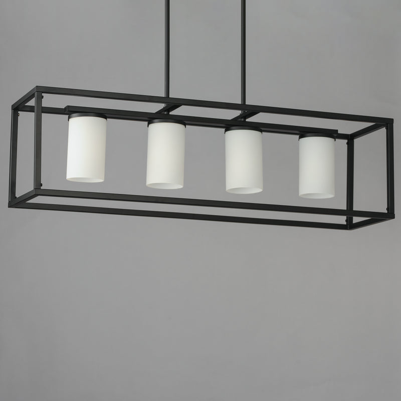 Maxim 10288SWBK Lateral 4 Light Linear Pendant | Black