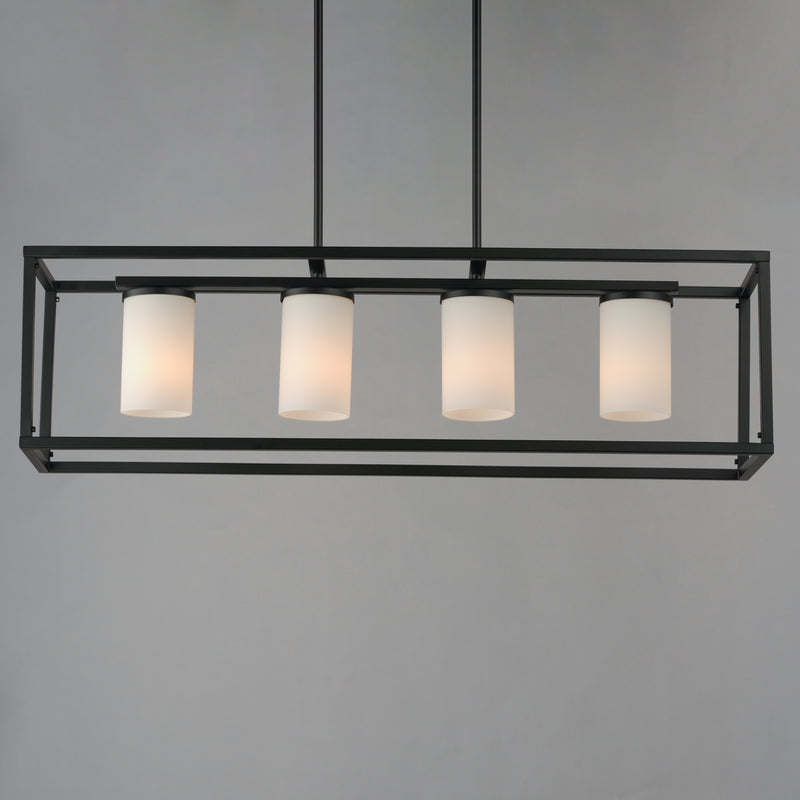 Maxim 10288SWBK Lateral 4 Light Linear Pendant | Black
