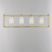Maxim 10288SWSBR Lateral 4 Light Linear Pendant | Satin Brass