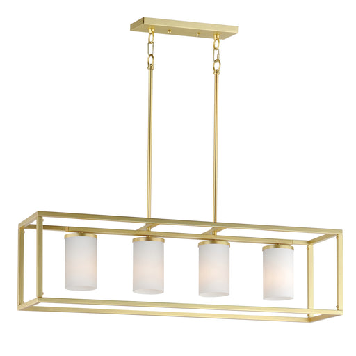 Maxim 10288SWSBR Lateral 4 Light Linear Pendant | Satin Brass