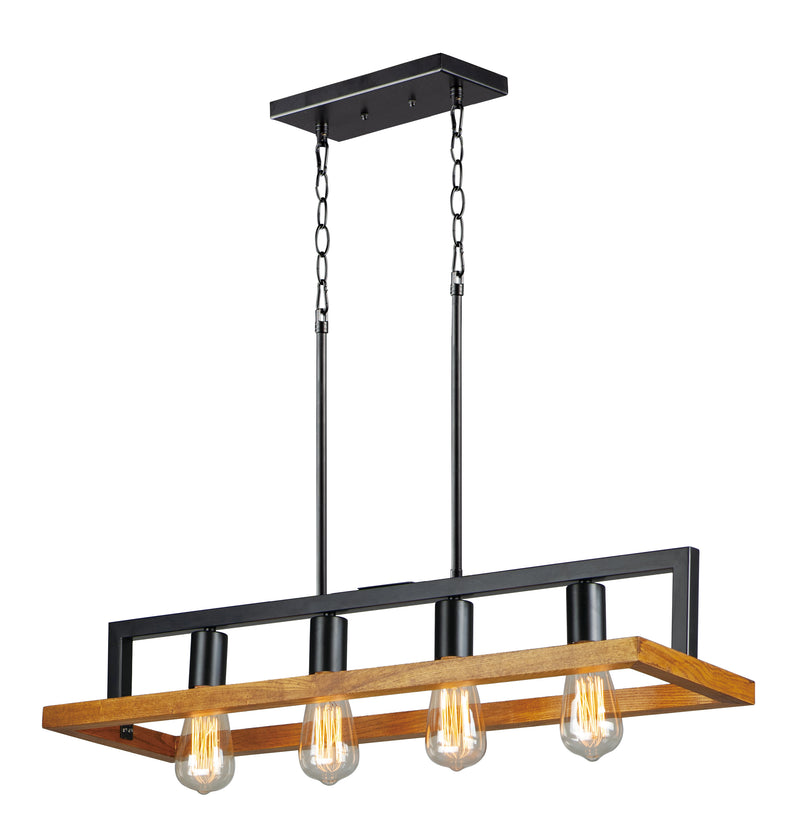 Maxim 10307BKASB Black Forest 4 Light Chandelier | Black / Ashbury