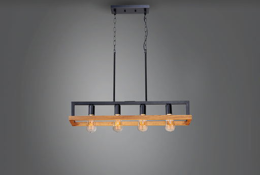 Maxim 10307BKASB Black Forest 4 Light Chandelier | Black / Ashbury