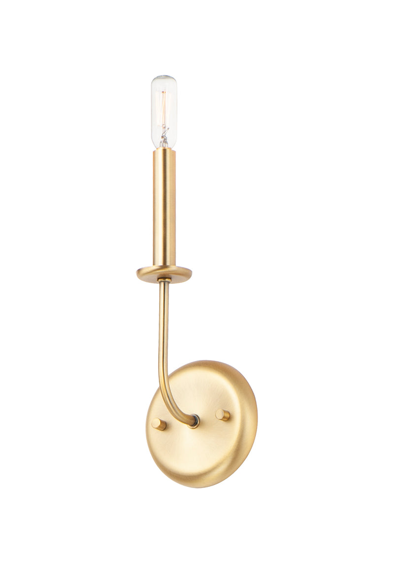 Maxim 10321SBR Wesley 1 Light Wall Sconce | Satin Brass
