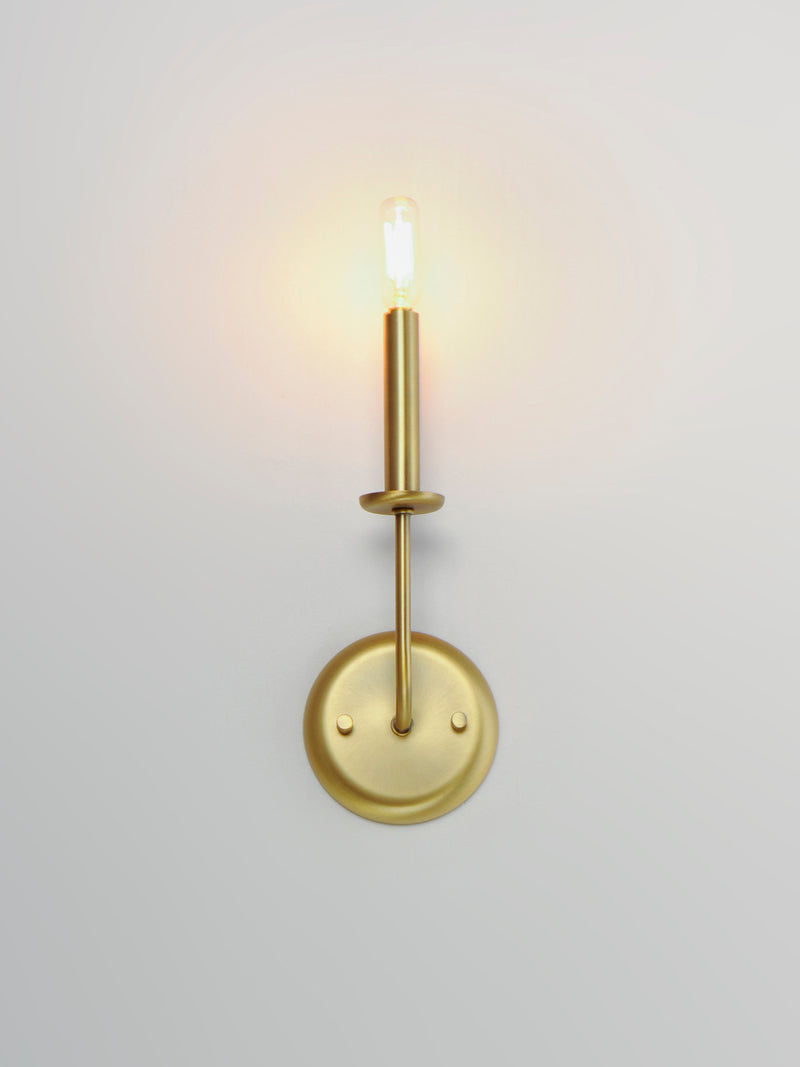 Maxim 10321SBR Wesley 1 Light Wall Sconce | Satin Brass
