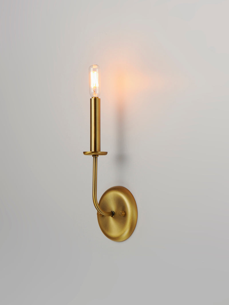 Maxim 10321SBR Wesley 1 Light Wall Sconce | Satin Brass