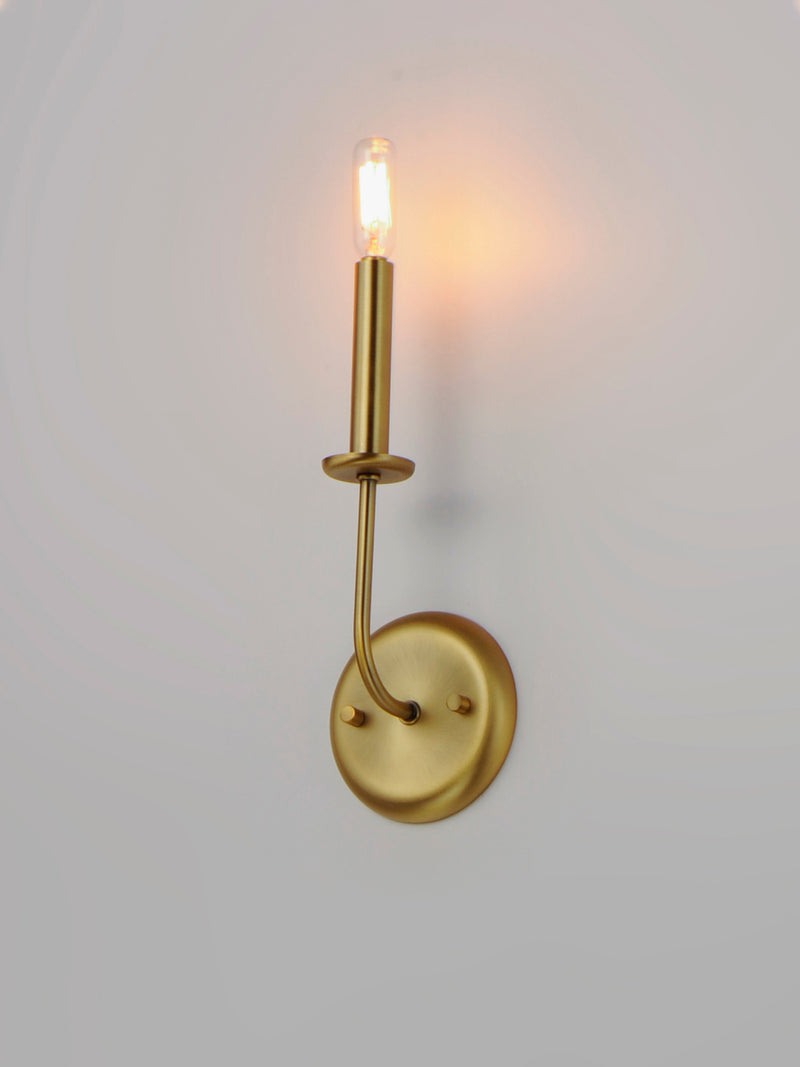 Maxim 10321SBR Wesley 1 Light Wall Sconce | Satin Brass