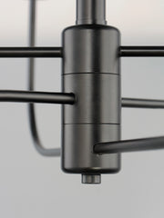 Maxim 10326BKSN Wesley 6 Light Chandelier | Black / Satin Nickel