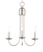 Maxim 10343SN Logan 3 Light Candle Chandelier | Satin Nickel