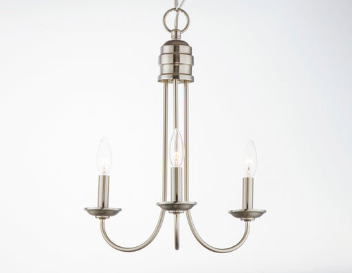 Maxim 10343SN Logan 3 Light Candle Chandelier | Satin Nickel