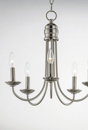 Maxim 10345SN Logan 5 Light Candle Chandelier | Satin Nickel
