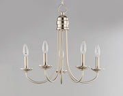 Maxim 10345SN Logan 5 Light Candle Chandelier | Satin Nickel