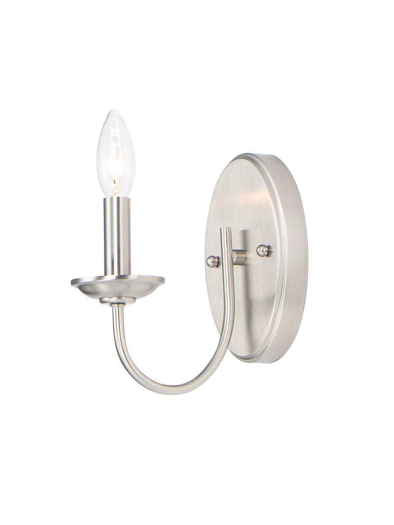 Maxim 10351SN Logan 1 Light Wall Sconce | Satin Nickel