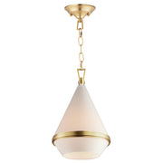 Maxim 10374WTSBR Giza 11.25" 1 Light Pendant | Satin Brass