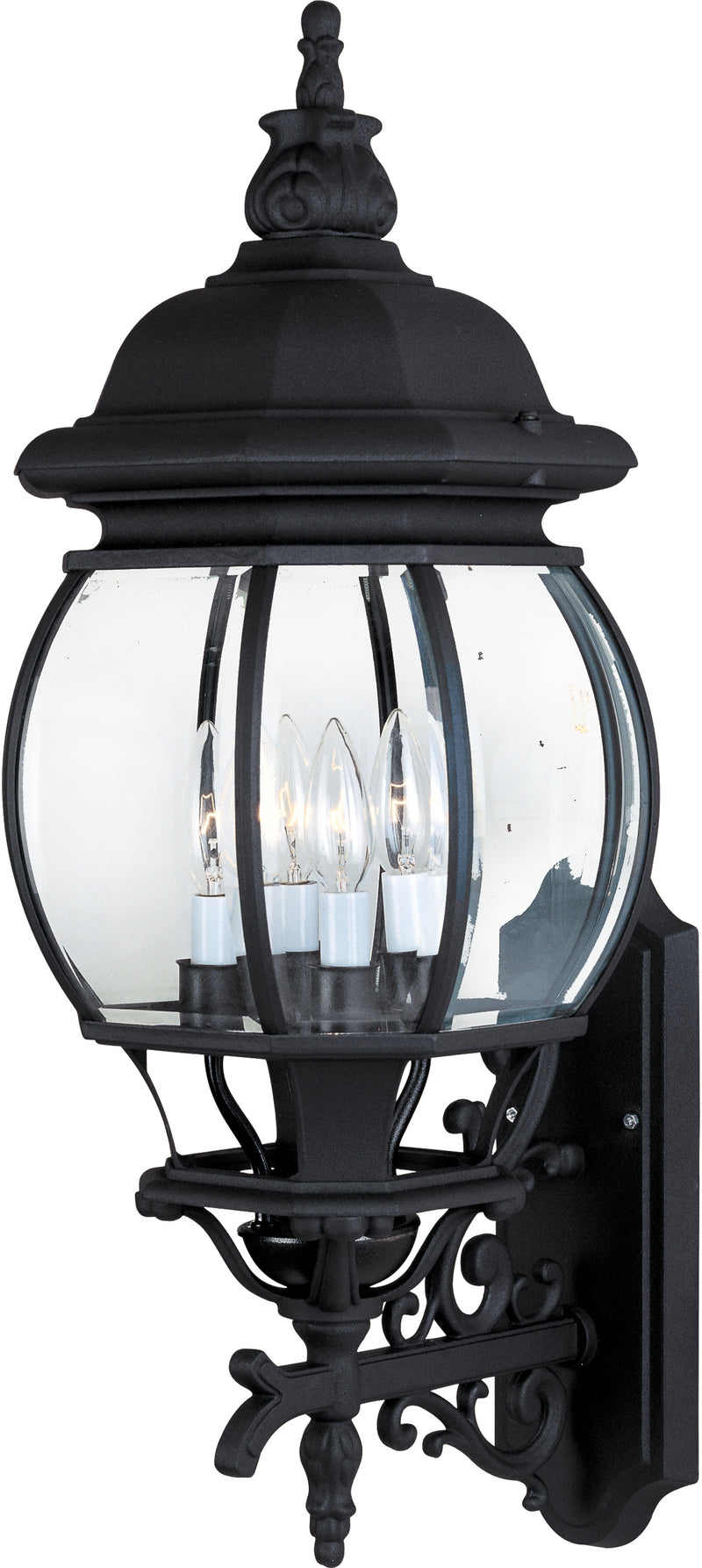 Maxim 1037BK Crown Hill 4 Light Outdoor Wall Lantern | Black