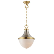 Maxim 10384WTSNSBR Conrad 12" Pendant | Satin Nickel / Satin Brass