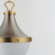 Maxim 10384WTSNSBR Conrad 12" Pendant | Satin Nickel / Satin Brass