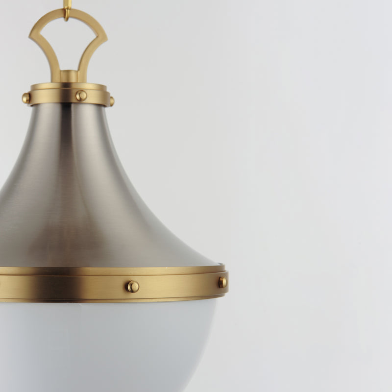 Maxim 10384WTSNSBR Conrad 12" Pendant | Satin Nickel / Satin Brass
