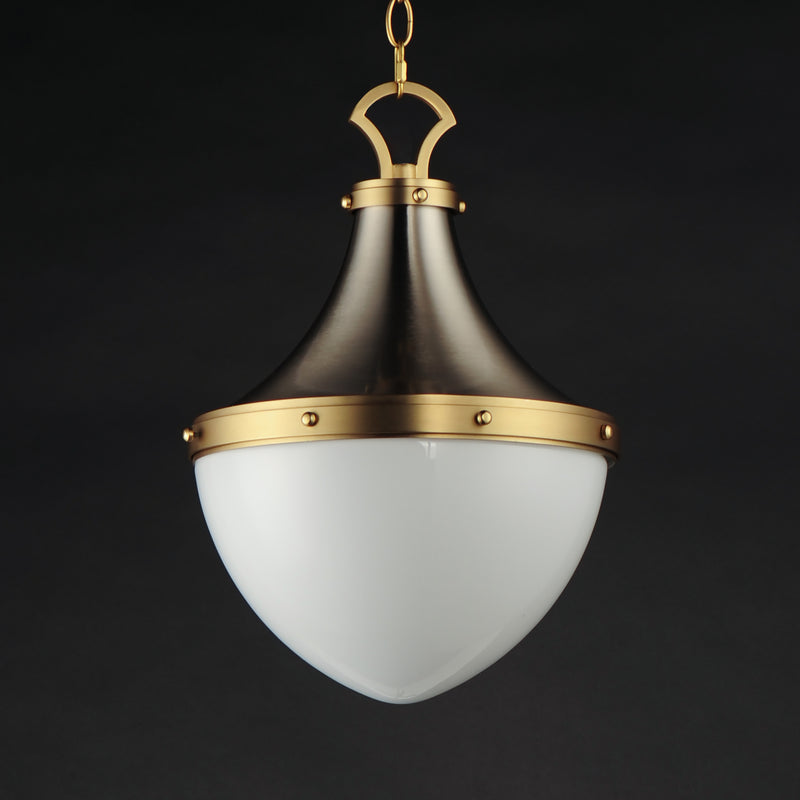 Maxim 10384WTSNSBR Conrad 12" Pendant | Satin Nickel / Satin Brass