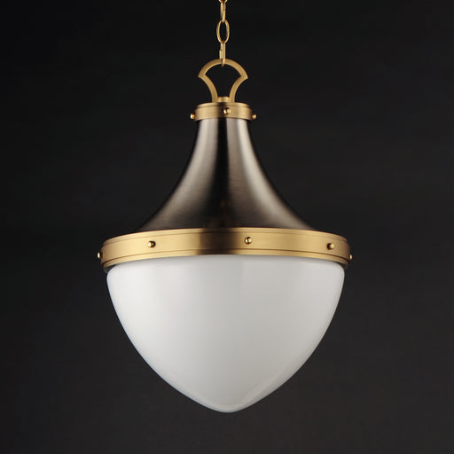 Maxim 10386WTSNSBR Conrad 15" Pendant | Satin Nickel / Satin Brass