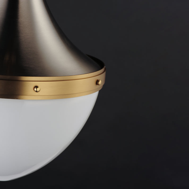 Maxim 10386WTSNSBR Conrad 15" Pendant | Satin Nickel / Satin Brass