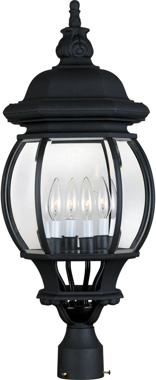 Maxim 1038BK Crown Hill 4 Light Outdoor Pole/Post Lantern | Black