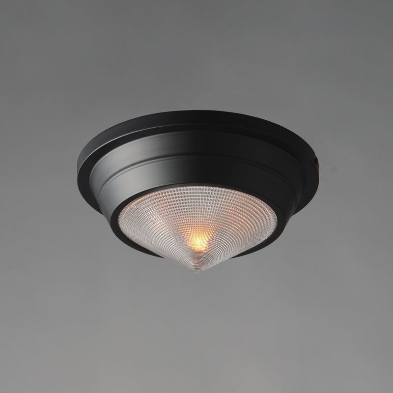 Maxim 10390PRBK Hargreaves 1 Light Flush Mount | Black