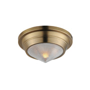 Maxim 10390PRNAB Hargreaves 1 Light Flush Mount | Natural Aged Brass