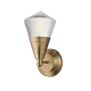Maxim 10391PRNAB Hargreaves 1 Light Wall Sconce | Natural Aged Brass