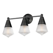 Maxim 10393PRBK Hargreaves 3 Light Bath Vanity | Black