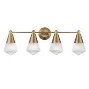 Maxim 10394PRNAB Hargreaves 4 Light Bath Vanity | Natural Aged Brass