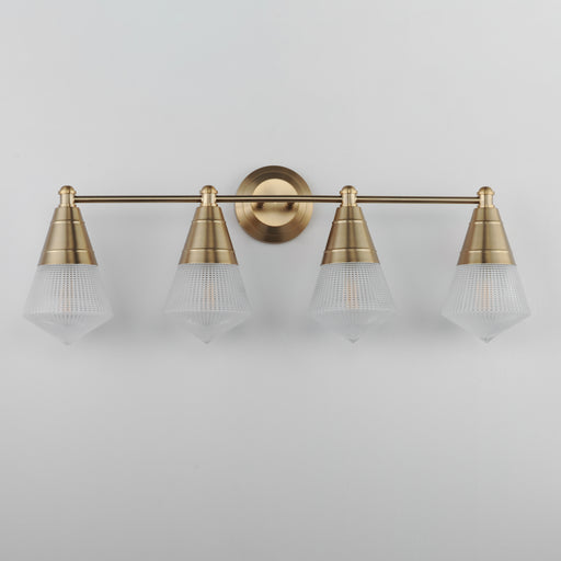 Maxim 10394PRNAB Hargreaves 4 Light Bath Vanity | Natural Aged Brass