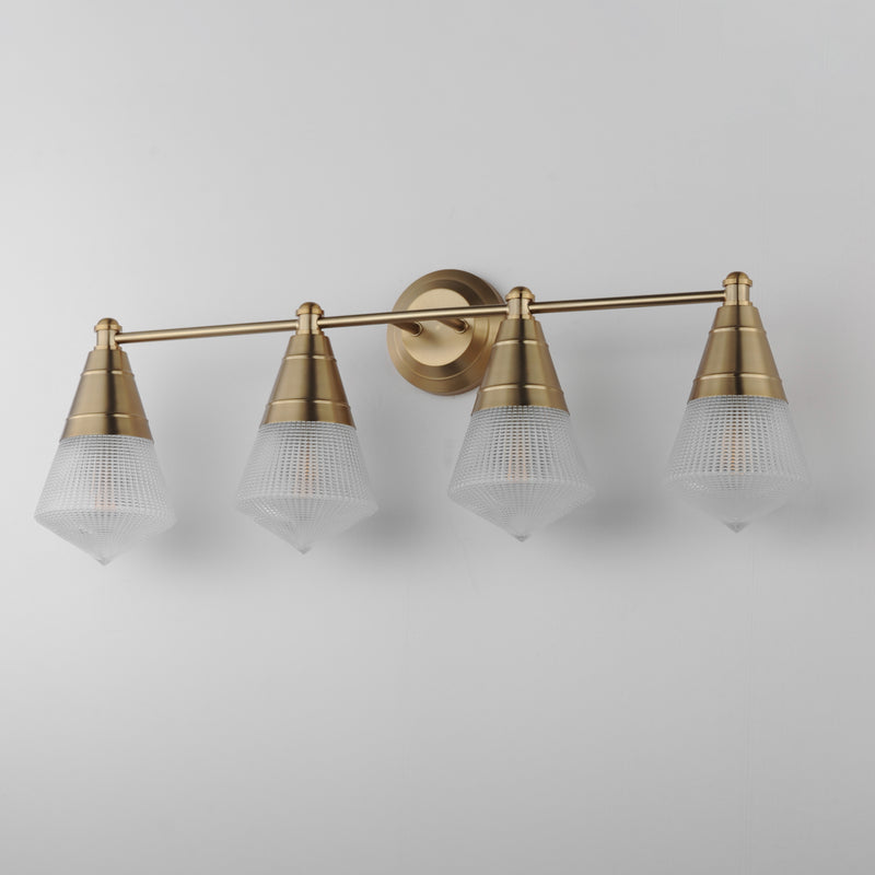 Maxim 10394PRNAB Hargreaves 4 Light Bath Vanity | Natural Aged Brass
