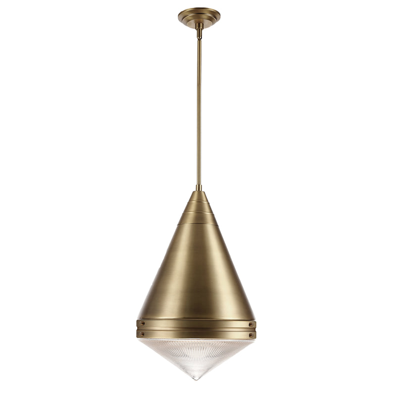 Maxim 10396PRNAB Hargreaves 1 Light Pendant | Natural Aged Brass
