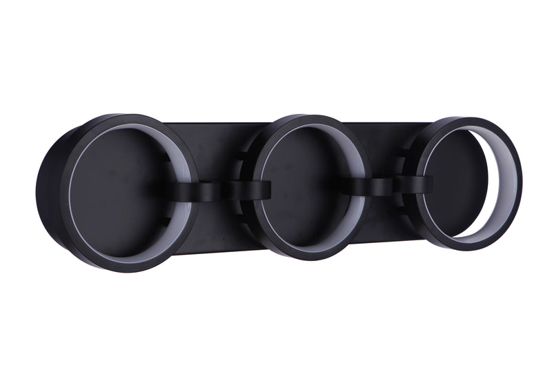 Craftmade 59303-FB-LED Context 3 Light LED Bathroom Vanity Light -Flat Black