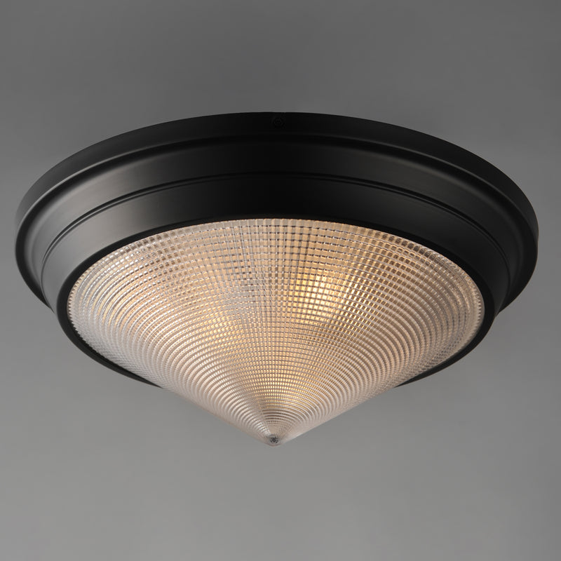 Maxim 10399PRBK Hargreaves 3 Light Flush Mount | Black