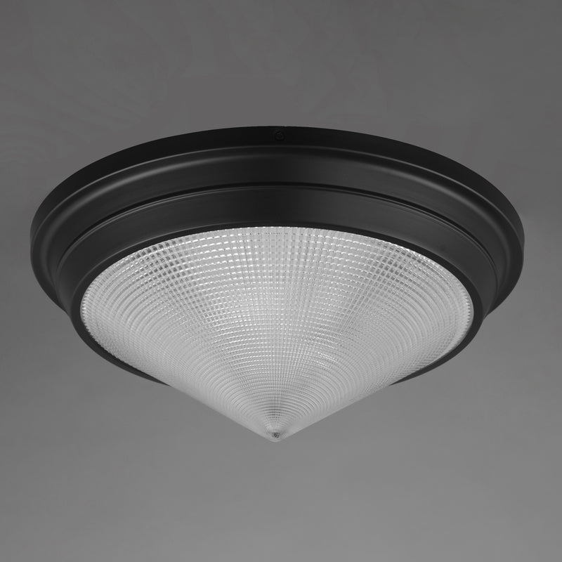 Maxim 10399PRBK Hargreaves 3 Light Flush Mount | Black