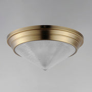 Maxim 10399PRNAB Hargreaves 3 Light Flush Mount | Natural Aged Brass