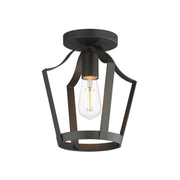 Maxim 10421BK Arden Single Pendant Semi Flush | Black
