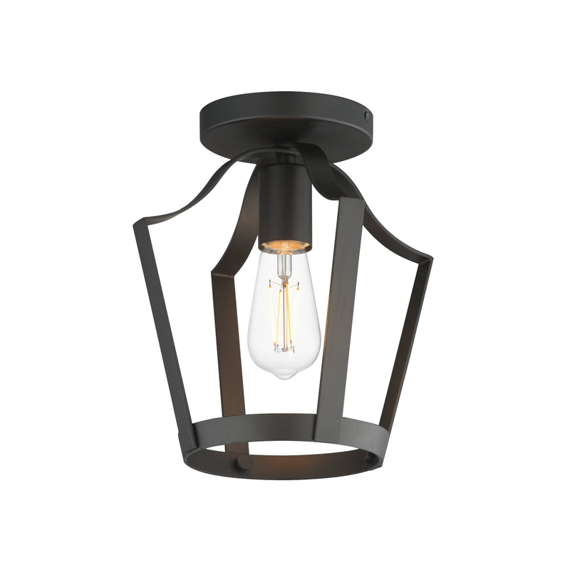 Maxim 10421BK Arden Single Pendant Semi Flush | Black