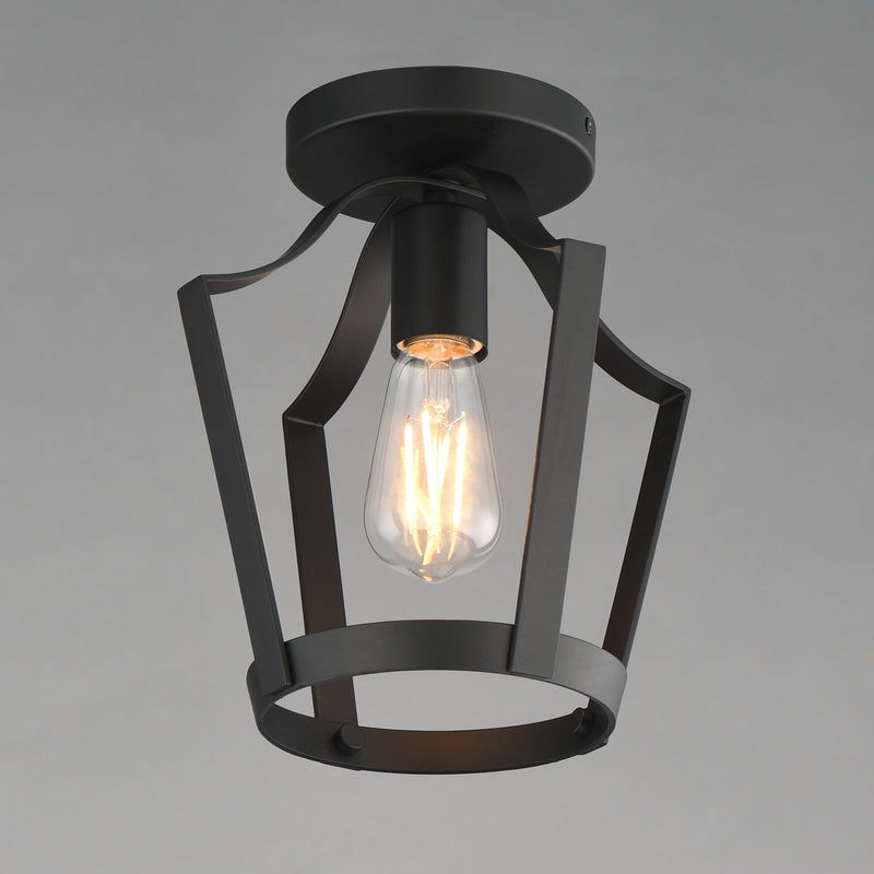 Maxim 10421BK Arden Single Pendant Semi Flush | Black