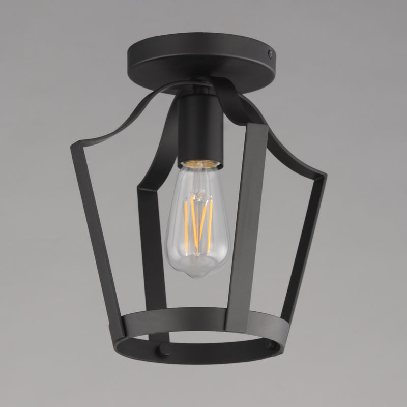 Maxim 10421BK Arden Single Pendant Semi Flush | Black