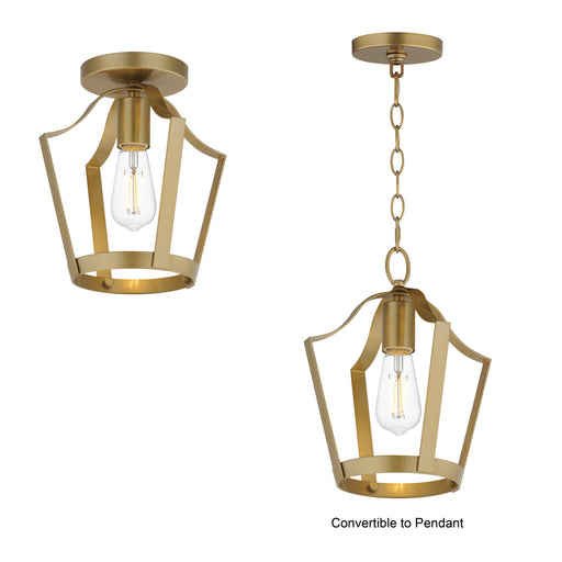 Maxim 10421NAB Arden Single Pendant Semi Flush | Natural Aged Brass