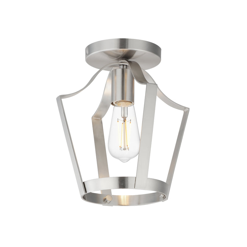 Maxim 10421SN Arden Single Pendant Semi Flush | Satin Nickel