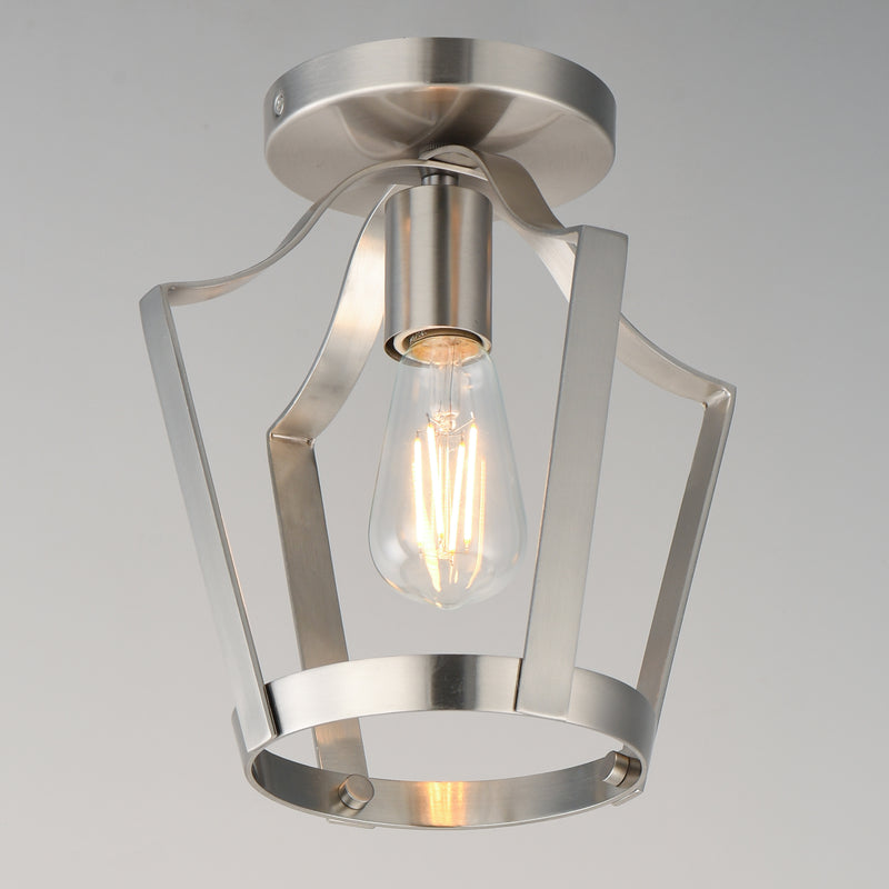 Maxim 10421SN Arden Single Pendant Semi Flush | Satin Nickel
