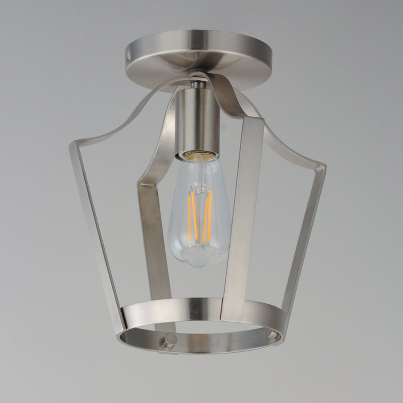 Maxim 10421SN Arden Single Pendant Semi Flush | Satin Nickel