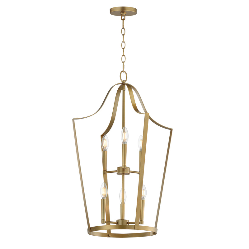Maxim 10426NAB Arden 6 Light Pendant | Natural Aged Brass