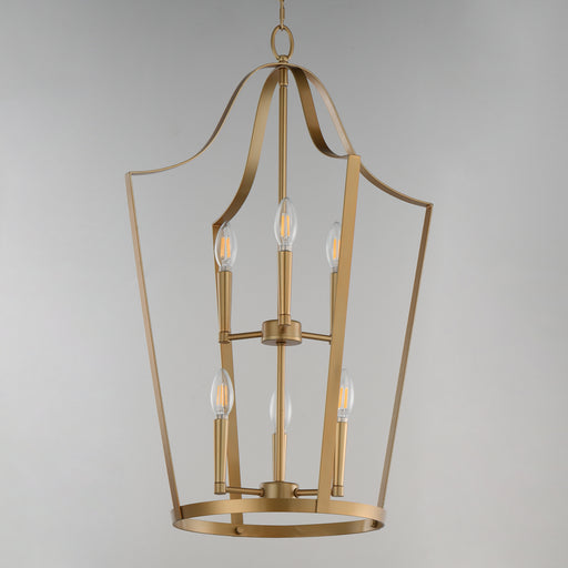 Maxim 10426NAB Arden 6 Light Pendant | Natural Aged Brass