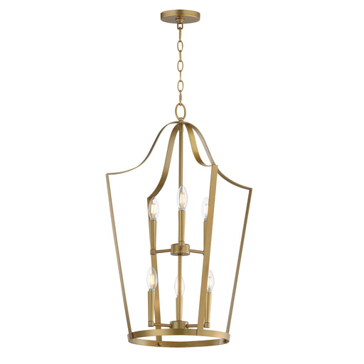 Maxim 10426NAB Arden 6 Light Pendant | Natural Aged Brass